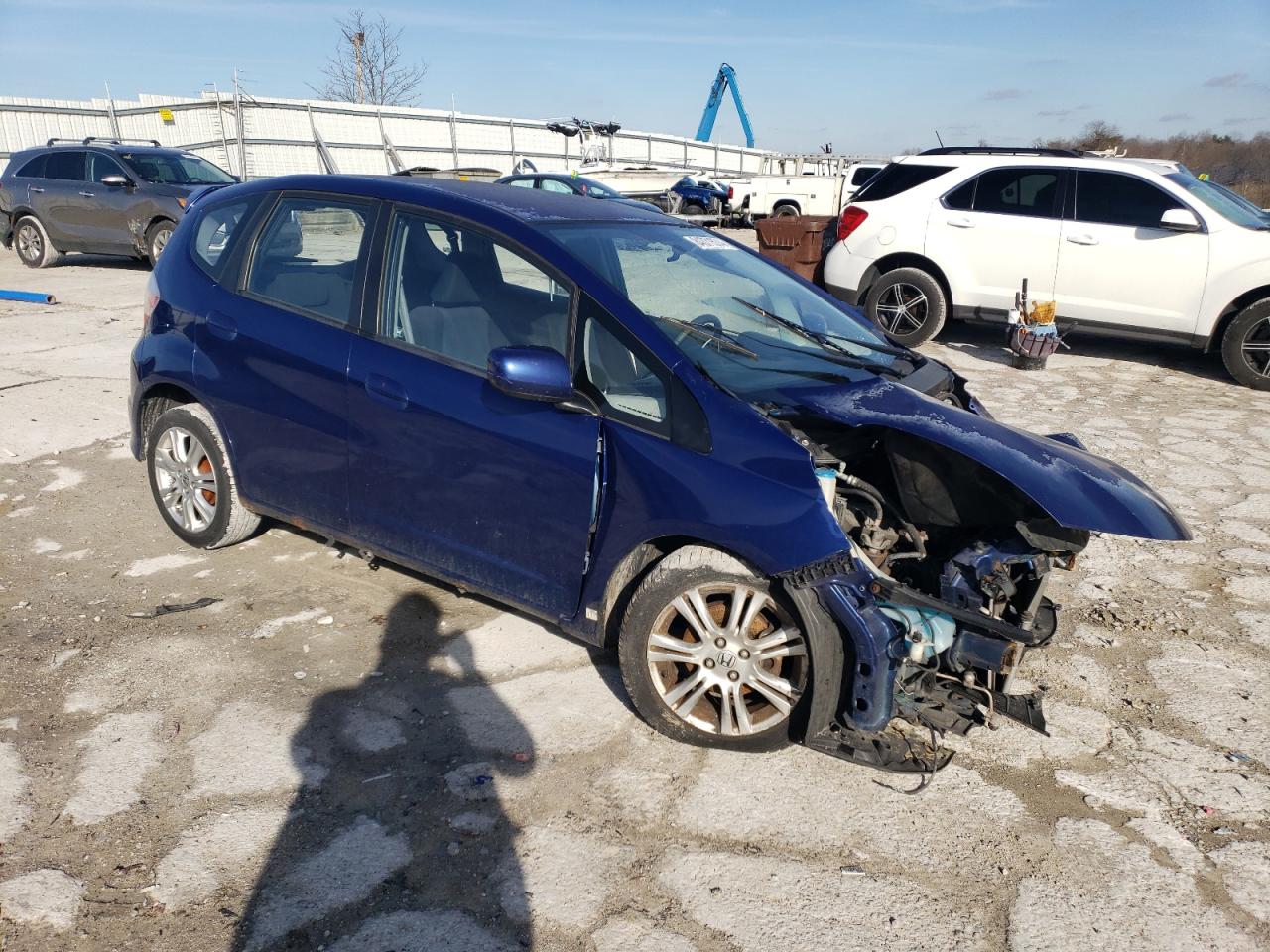 2009 Honda Fit VIN JHMGE88489S051333 Copart auction photo, all over / front end damage thumbnail 4