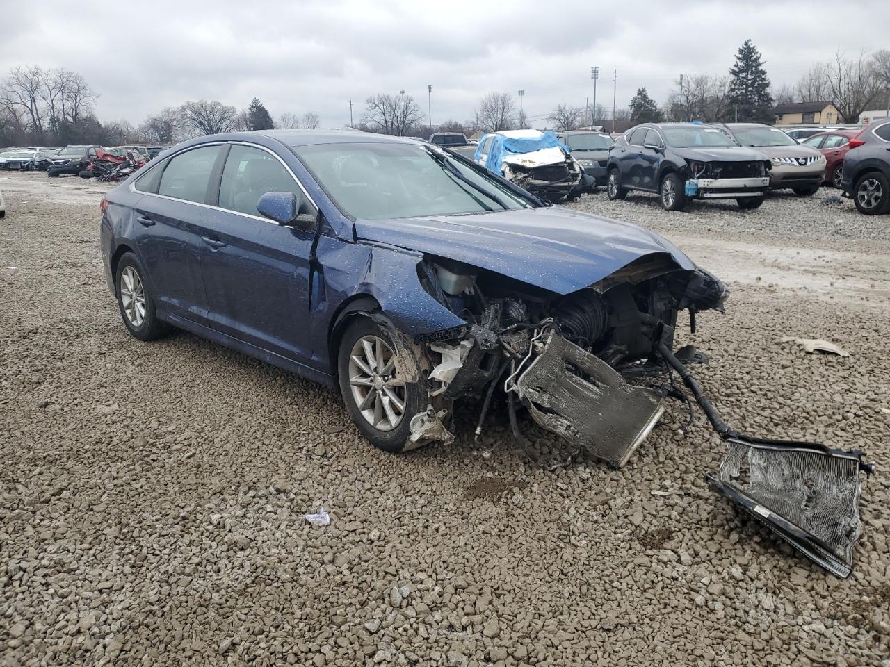 2019 Hyundai Sonata VIN 5NPE24AF8KH782810 Copart auction photo, front end / side damage thumbnail 4