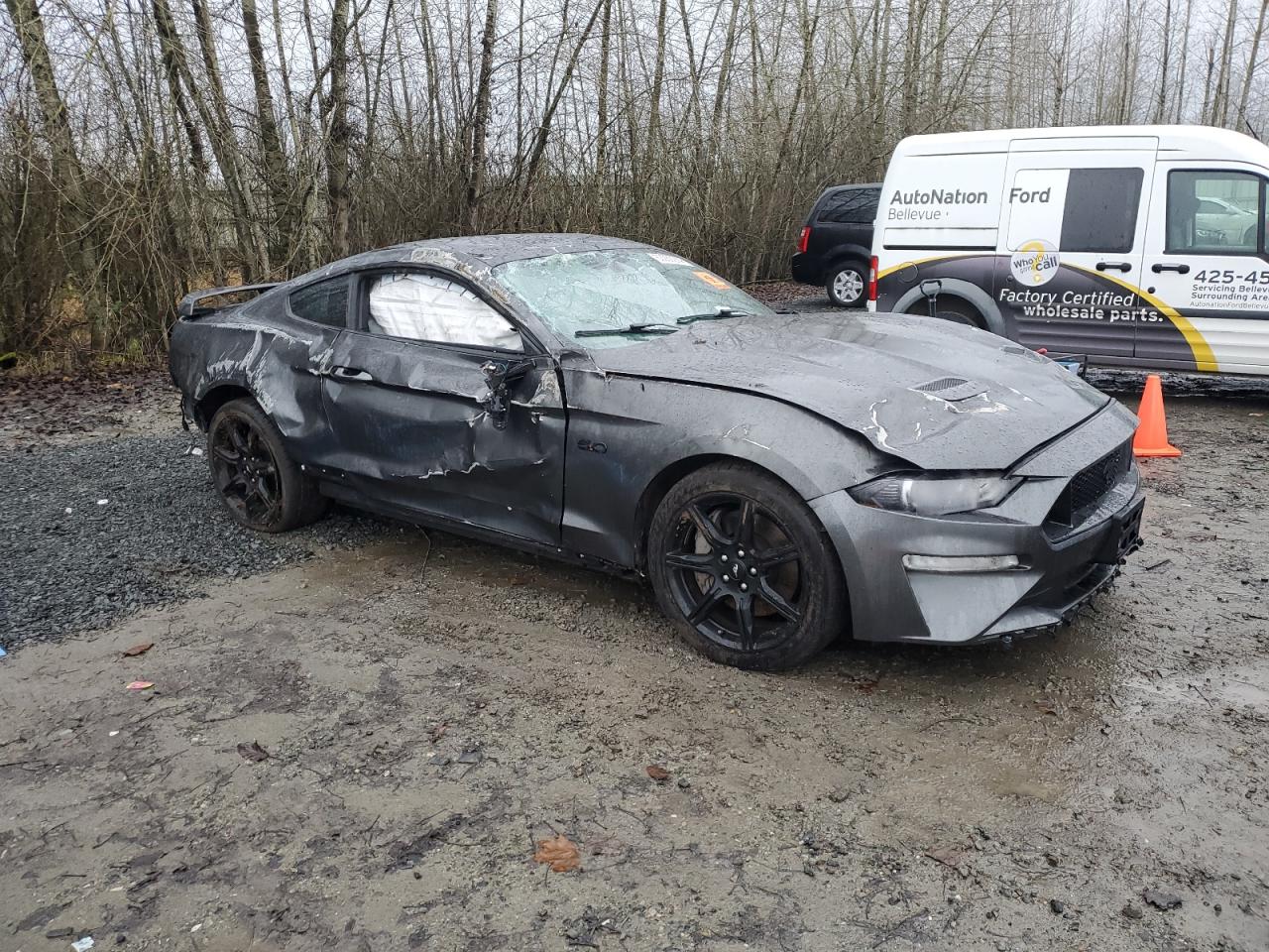 2018 Ford Mustang VIN 1FA6P8CF2J5160721 Copart auction photo, all over damage thumbnail 4