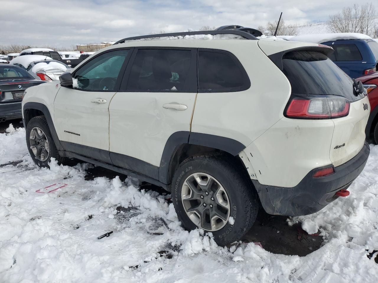 2019 Jeep Cherokee VIN 1C4PJMBX9KD313816 Copart auction photo, side / top/roof damage thumbnail 2