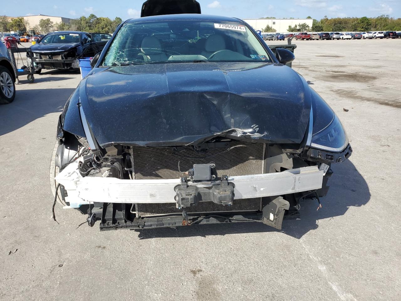 2020 Hyundai Sonata VIN 5NPEF4JA4LH014431 Copart auction photo, front end / side damage thumbnail 5