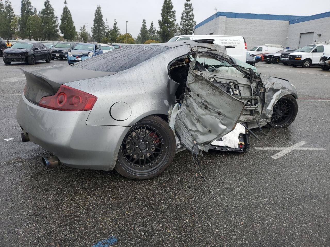 2007 Infiniti G VIN JNKCV54E57M909127 Copart auction photo, side / all over damage thumbnail 3