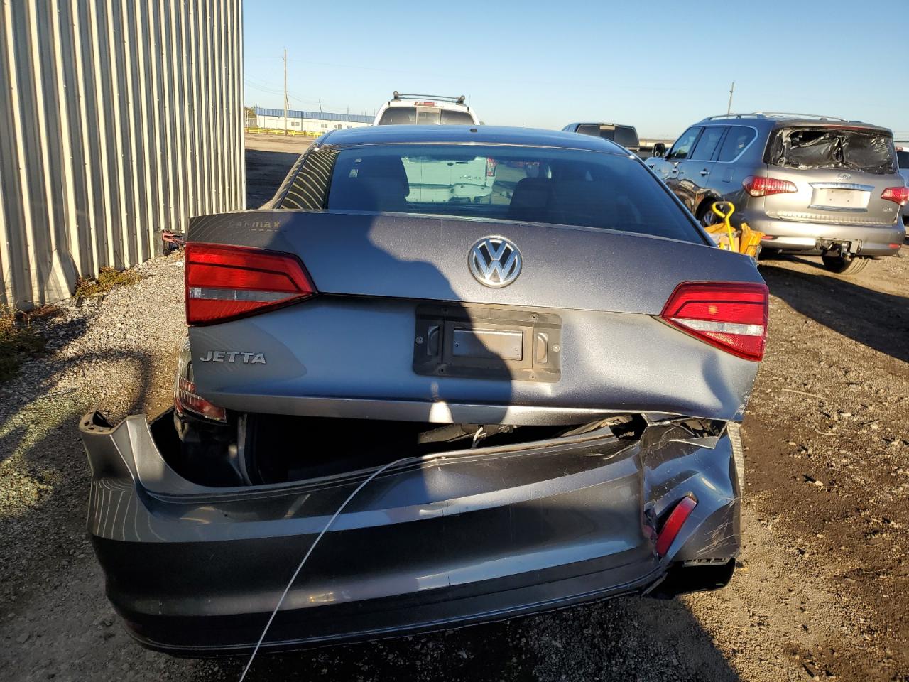2015 Volkswagen Jetta VIN 3VW2K7AJ9FM338793 Copart auction photo, rear end damage thumbnail 6