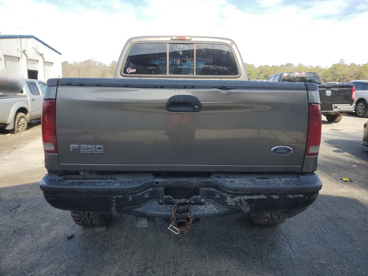 2004 Ford F250 VIN 1FTNW21P54EE04772 Copart auction photo, rear end damage thumbnail 6