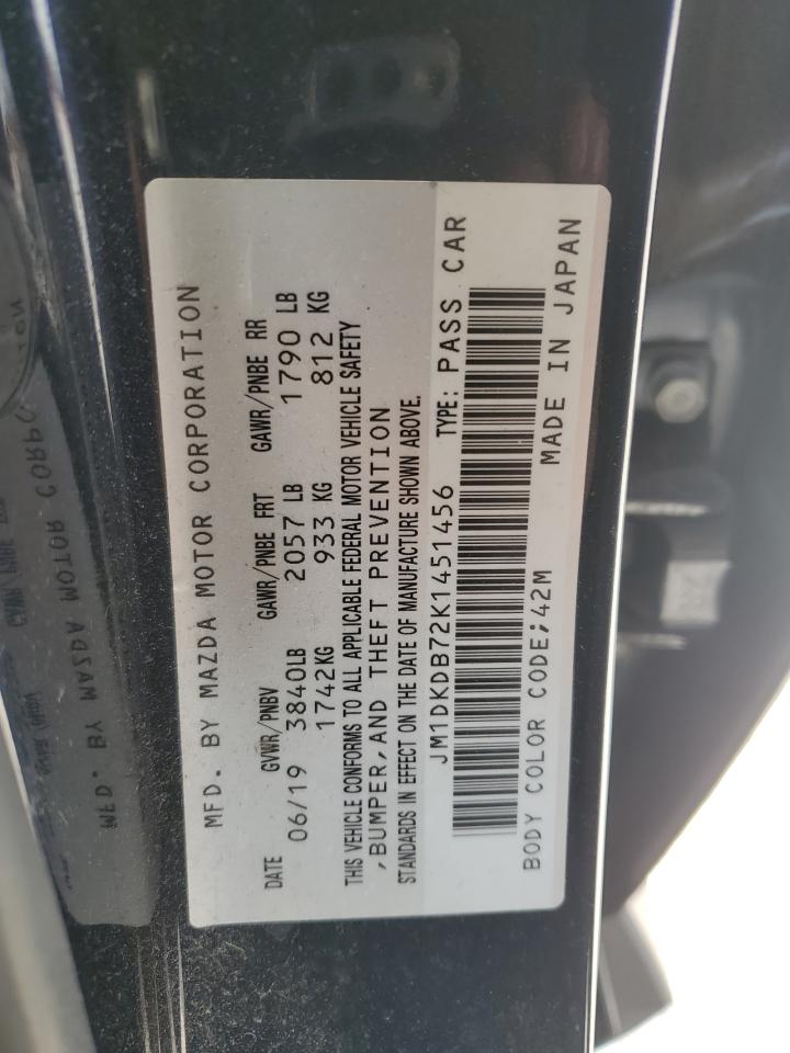 2019 Mazda CX-3 VIN JM1DKDB72K1451456 Copart auction photo, hail damage thumbnail 13