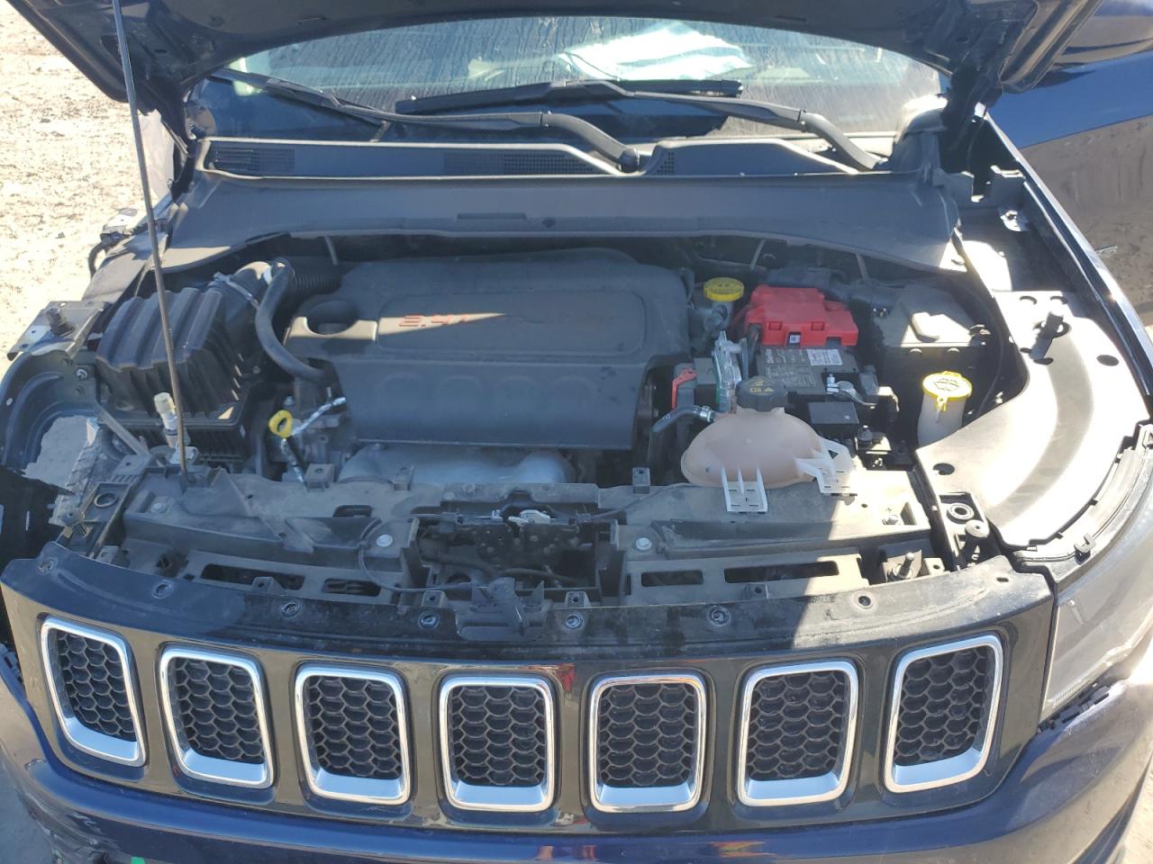 2021 Jeep Compass VIN 3C4NJDBB1MT584488 Copart auction photo, front end / side damage thumbnail 12