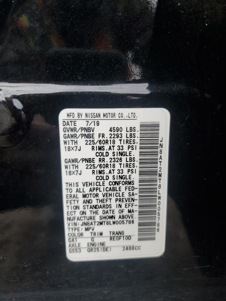 2020 Nissan Rogue VIN JN8AT2MT8LW005786 Copart auction photo, front end damage thumbnail 13