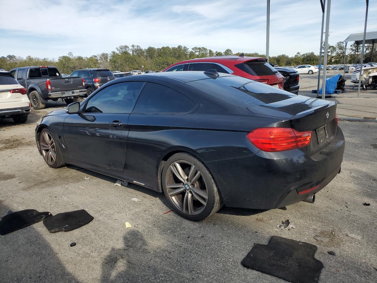 2015 BMW 4er VIN WBA3R1C59FK193517 Copart auction photo, burn damage thumbnail 2