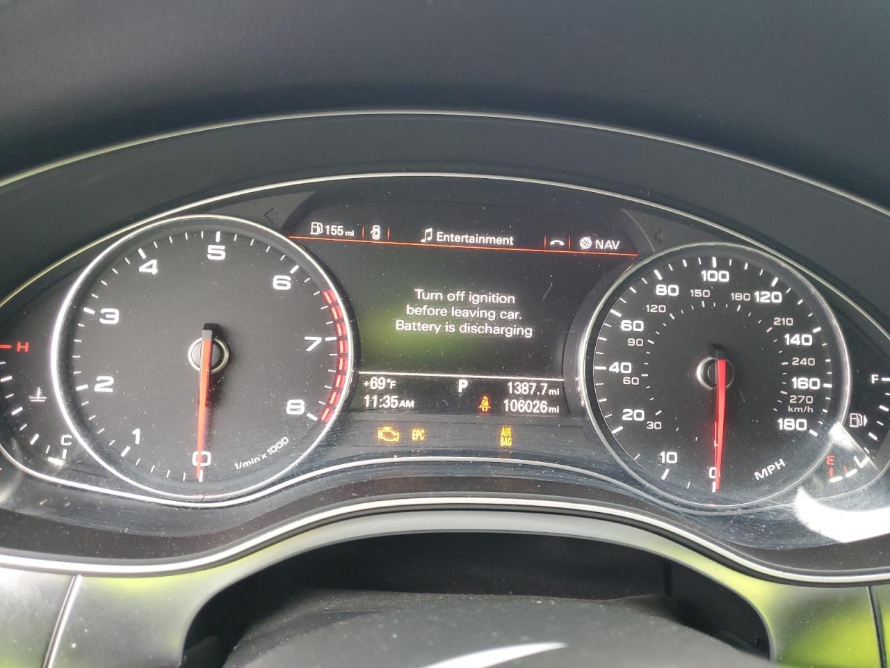2014 Audi A6 VIN WAUHGAFC9EN113121 Copart auction photo, front end damage thumbnail 9