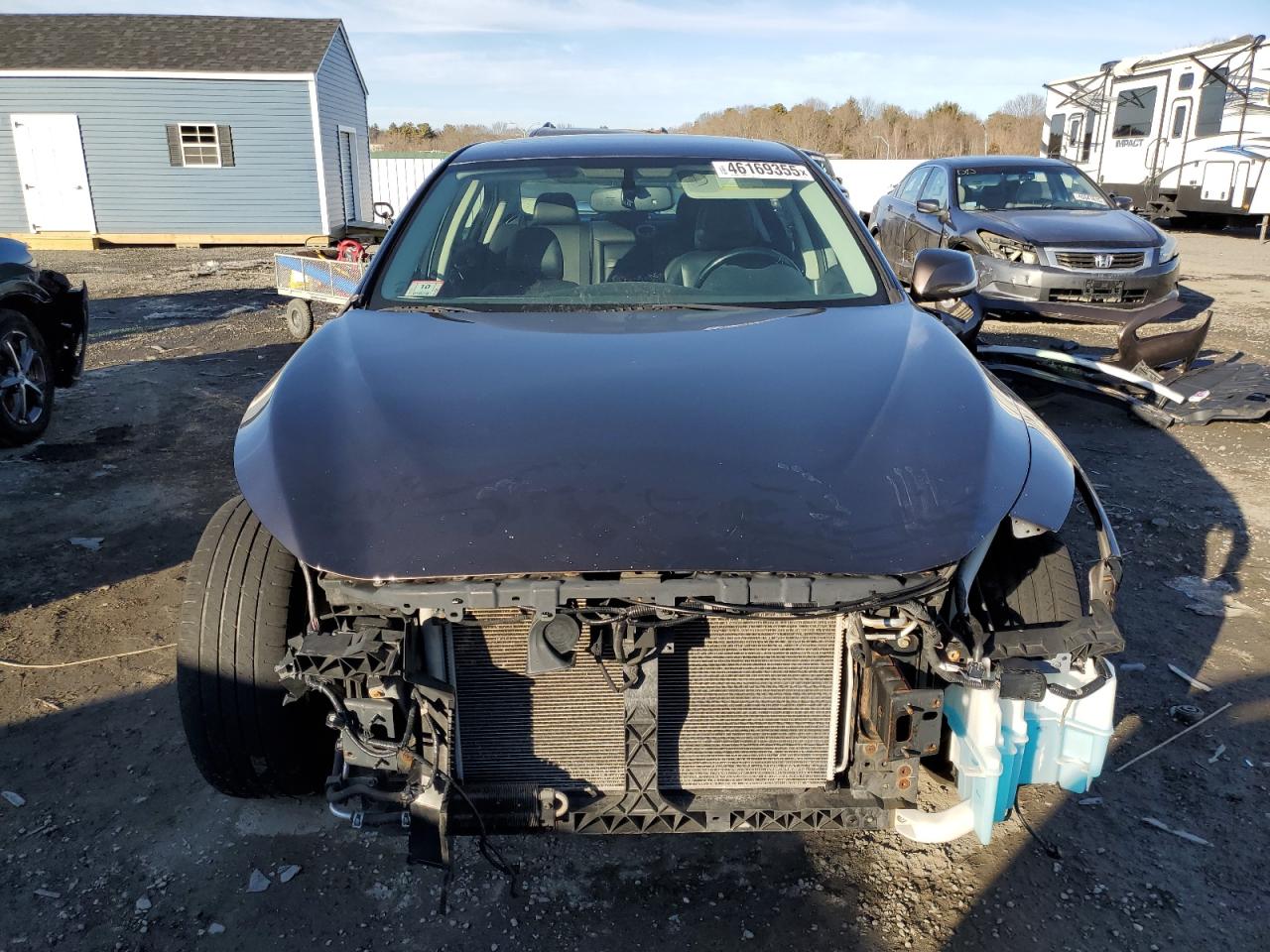 2014 Infiniti Q50 VIN JN1BV7AR7EM693569 Copart auction photo, front end / minor dent/scratches damage thumbnail 5