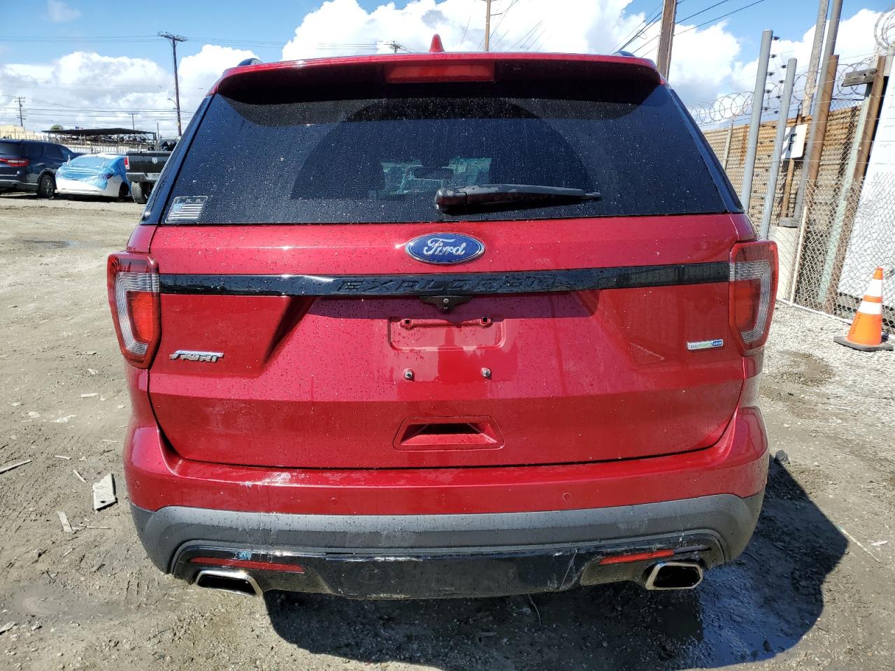 2016 Ford Explorer VIN 1FM5K8GTXGGD28425 Copart auction photo, front end / side damage thumbnail 6