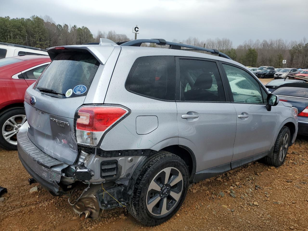 2018 Subaru Forester VIN JF2SJAGC0JH584707 Copart auction photo, rear end / front end damage thumbnail 3