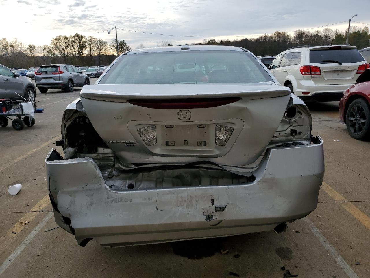 2007 Honda Accord VIN 1HGCM66887A054640 Copart auction photo, front end / rear end damage thumbnail 6