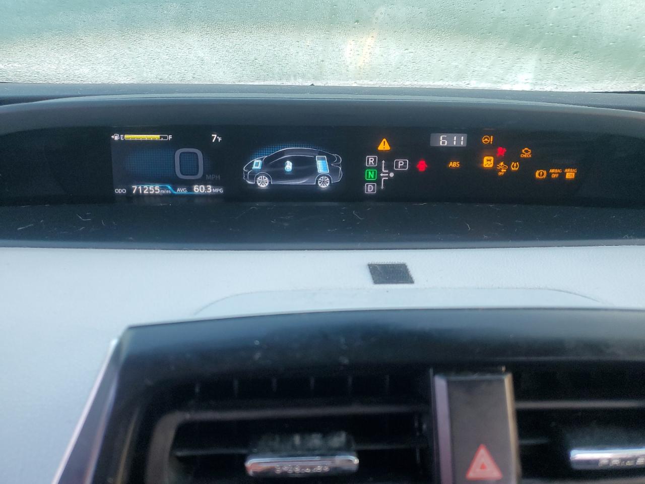 2017 Toyota Prius VIN JTDKARFU7H3053079 Copart auction photo, water/flood / minor dent/scratches damage thumbnail 9