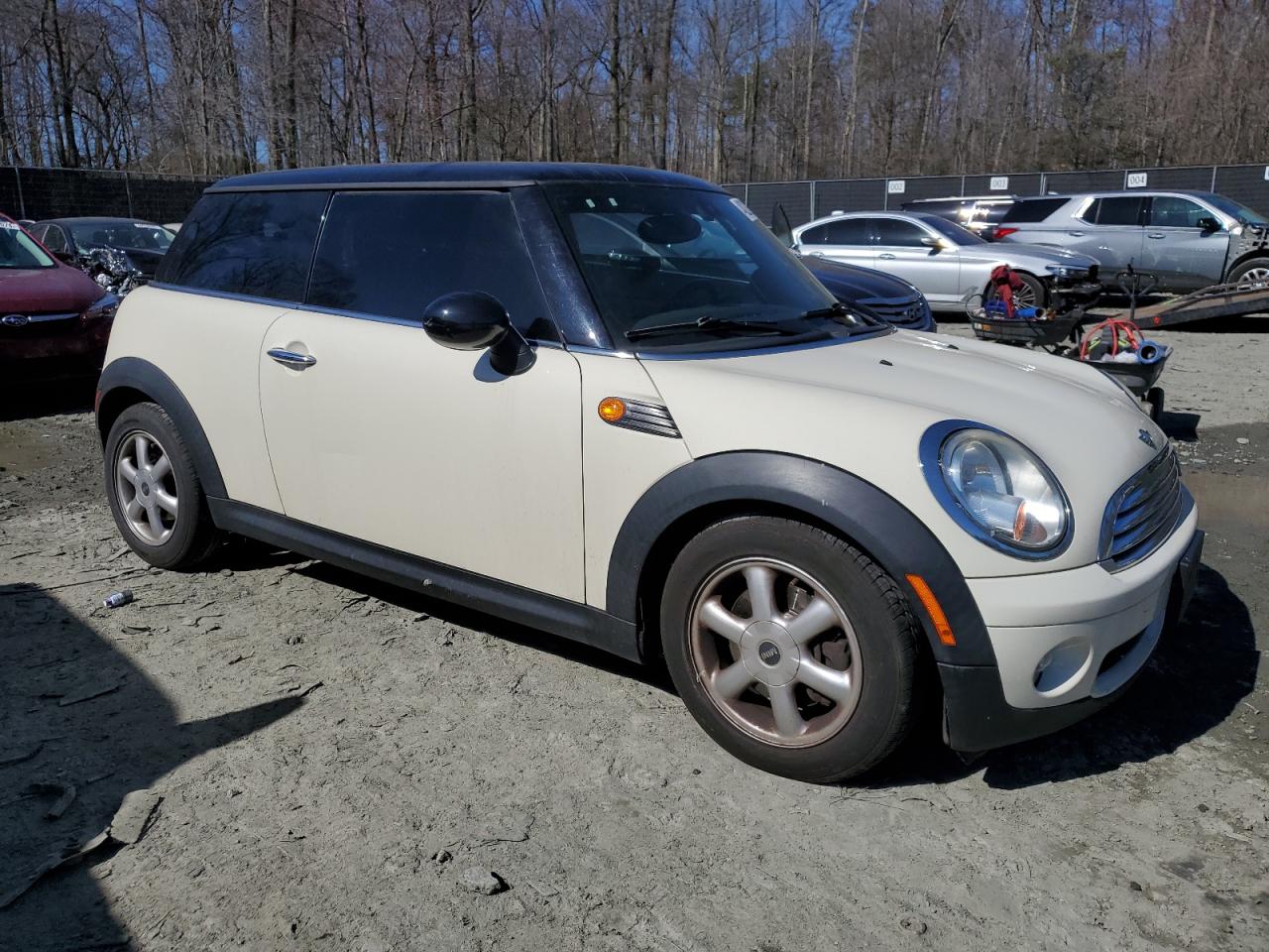 2008 MINI Cooper VIN WMWMF33508TT66699 Copart auction photo, side / mechanical damage thumbnail 4