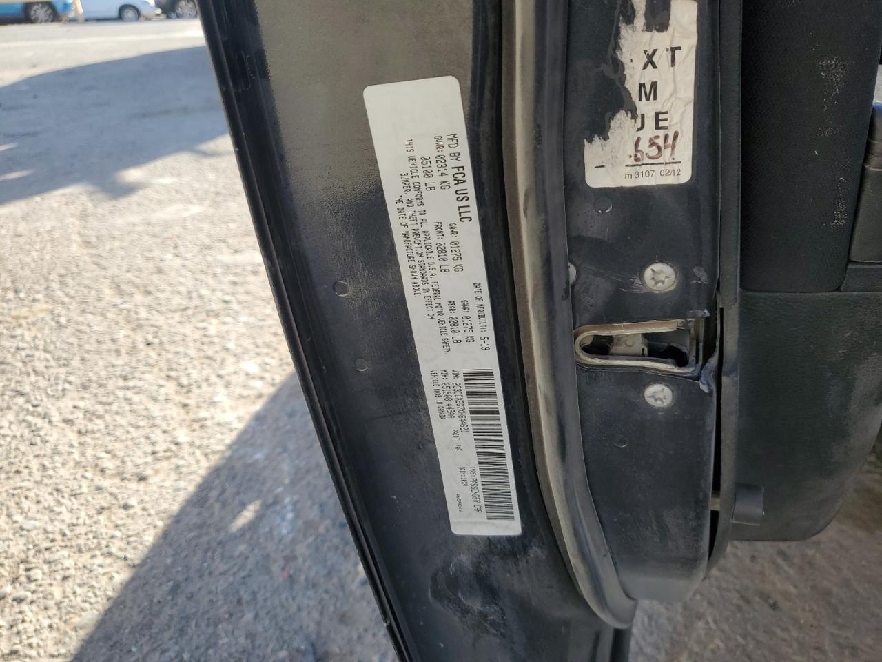 2019 Dodge Charger VIN 2C3CDXBG7KH644621 Copart auction photo, rollover damage thumbnail 13