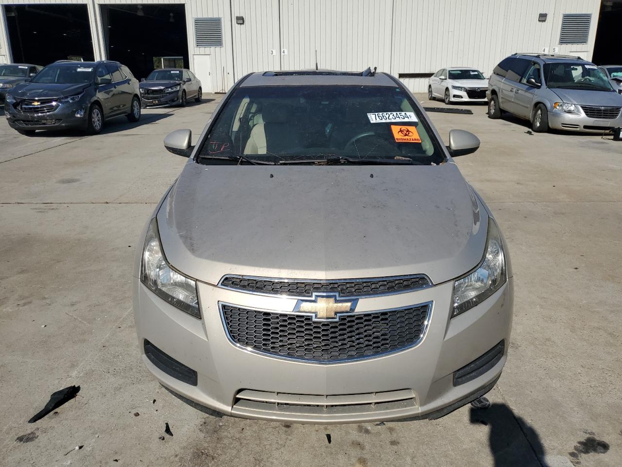 2011 Chevrolet Cruze VIN 1G1PH5S91B7130257 Copart auction photo, top/roof damage thumbnail 5