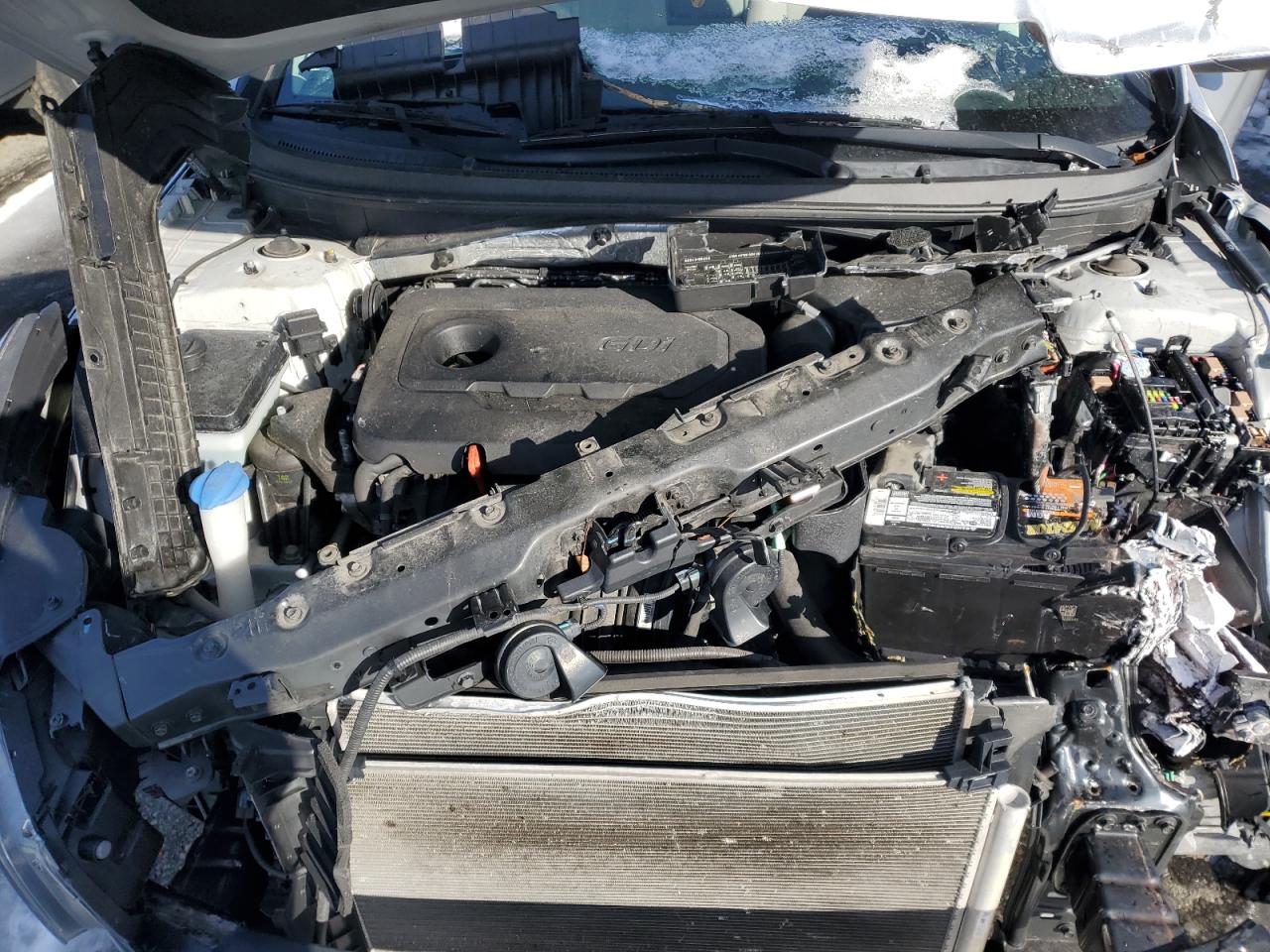 2015 Hyundai Sonata VIN 5NPE24AF4FH183683 Copart auction photo, front end / side damage thumbnail 11