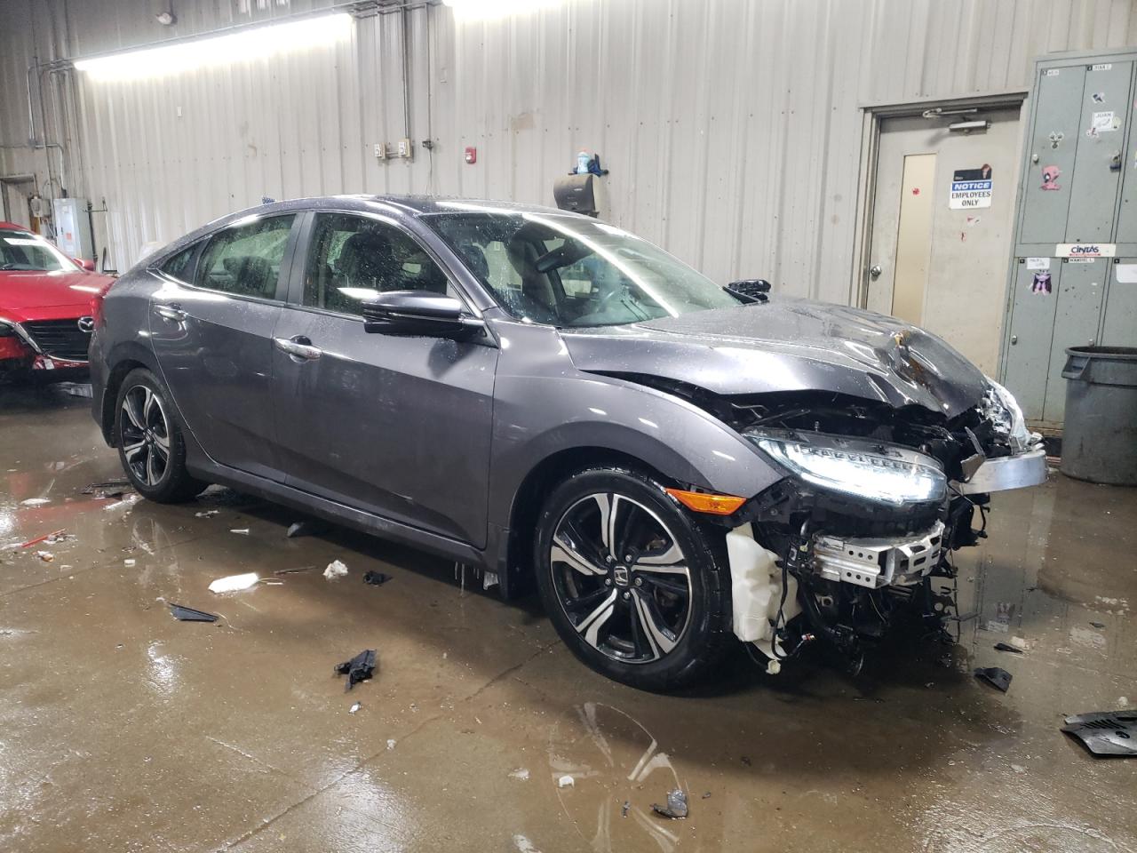 2018 Honda Civic VIN JHMFC1F91JX029754 Copart auction photo, front end / side damage thumbnail 4