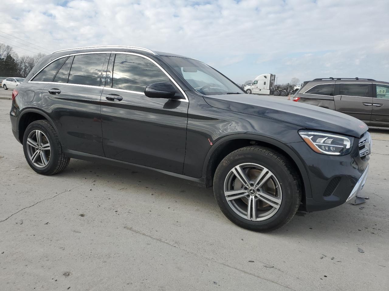 2020 Mercedes-Benz GLC VIN WDC0G8EB8LF721411 Copart auction photo, front end / side damage thumbnail 4