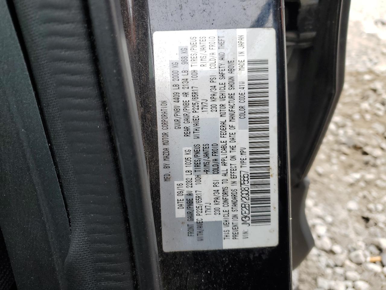 2016 Mazda CX-5 VIN JM3KE2BY2G0875557 Copart auction photo, all over / mechanical damage thumbnail 13