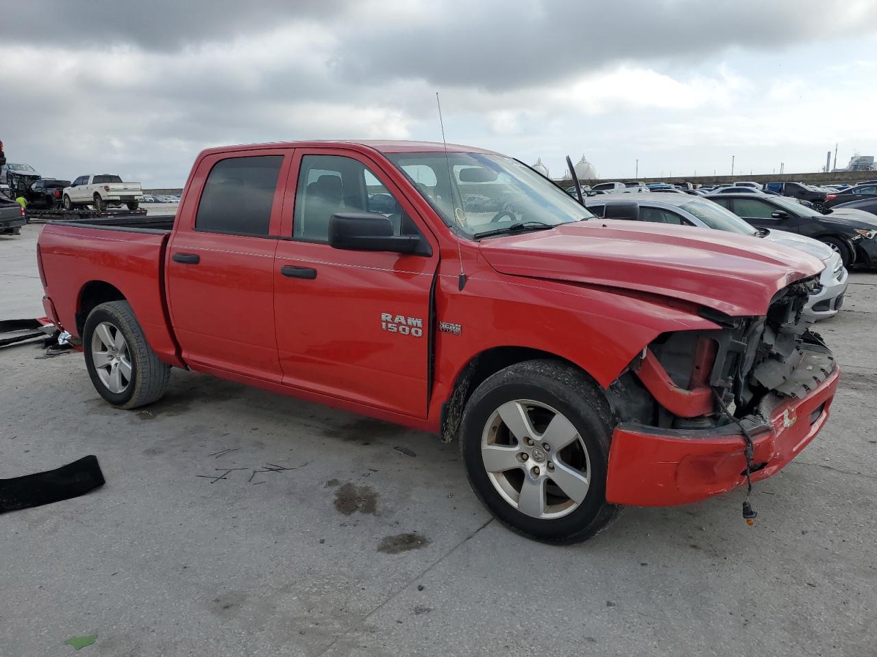 2014 RAM 1500 VIN 1C6RR6KT4ES449109 Copart auction photo, front end damage thumbnail 4