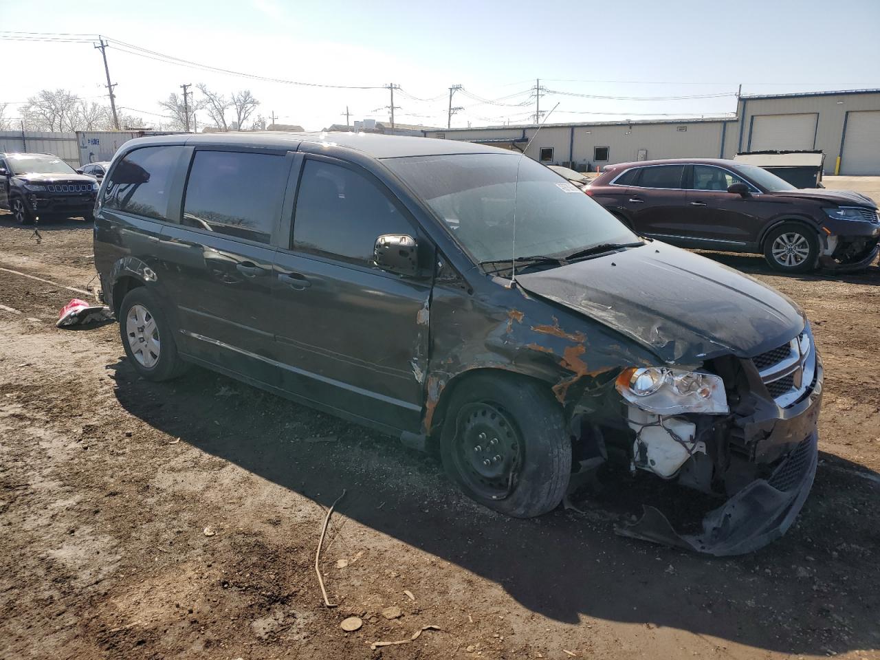 2012 Dodge Caravan VIN 2C4RDGBG4CR415024 Copart auction photo, front end / rear end damage thumbnail 4