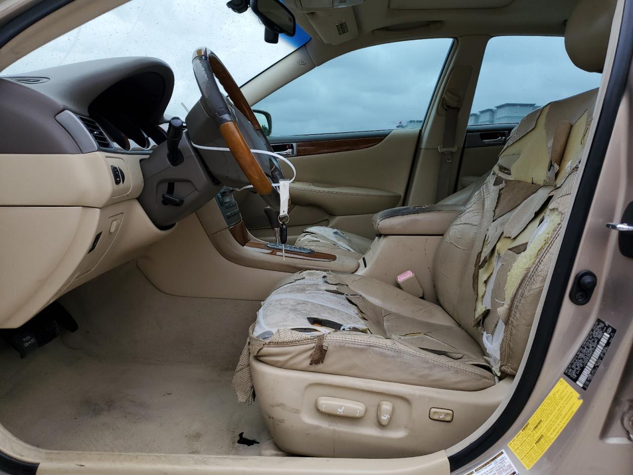 2005 Lexus ES VIN JTHBA30G255107337 Copart auction photo, side damage thumbnail 7