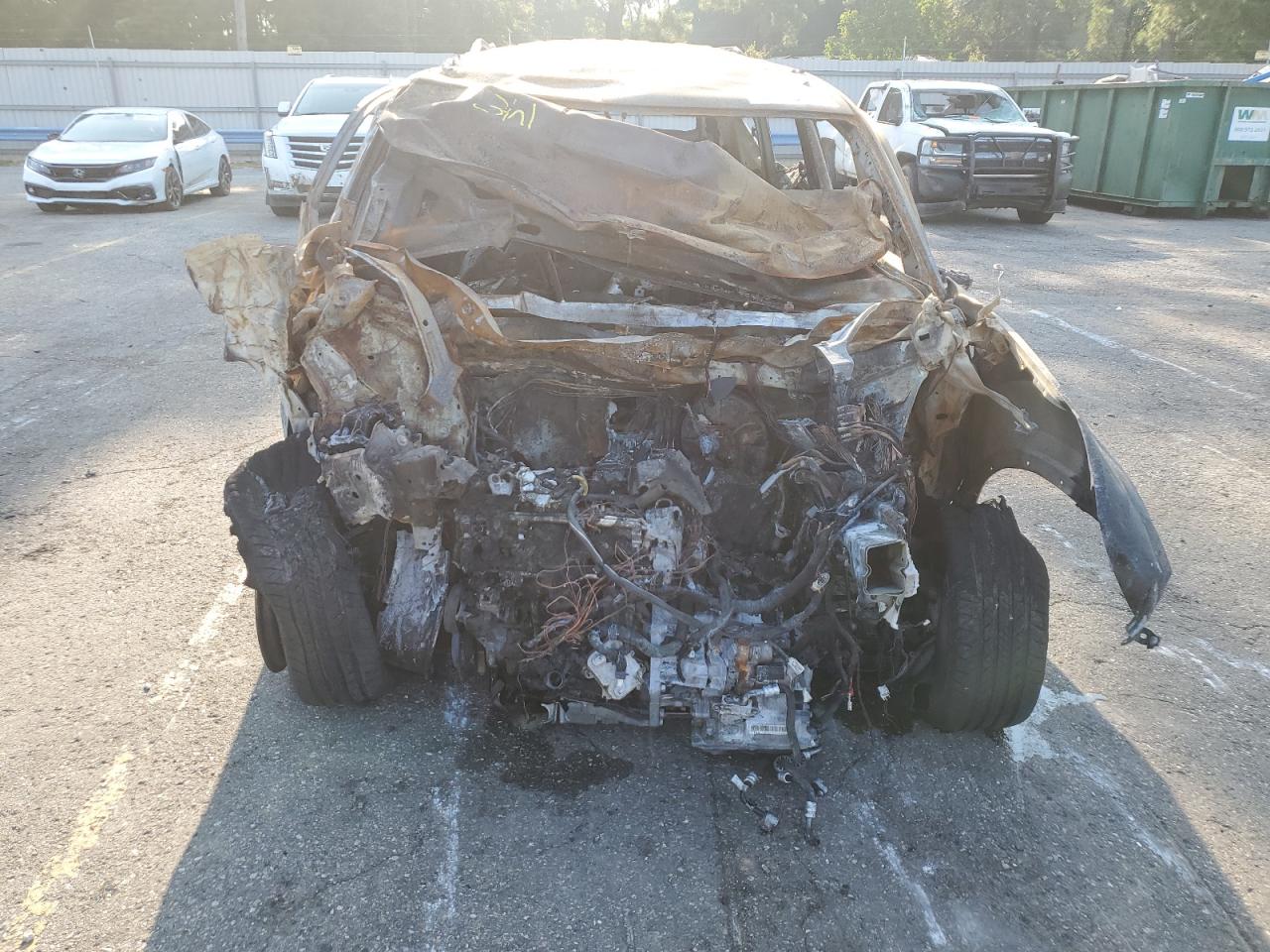 2018 Volkswagen Atlas VIN 1V2CR2CA4JC573811 Copart auction photo, burn damage thumbnail 5