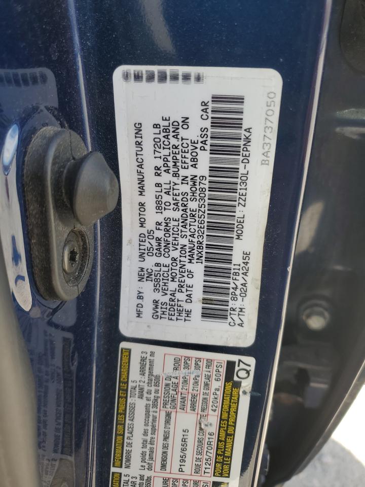 2005 Toyota Corolla VIN 1NXBR32E65Z530879 Copart auction photo, front end / side damage thumbnail 12