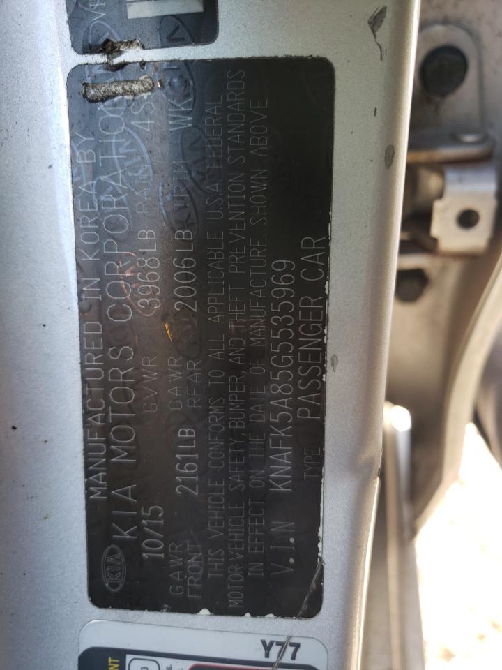 2016 KIA Forte VIN KNAFK5A85G5535969 Copart auction photo, front end / side damage thumbnail 12