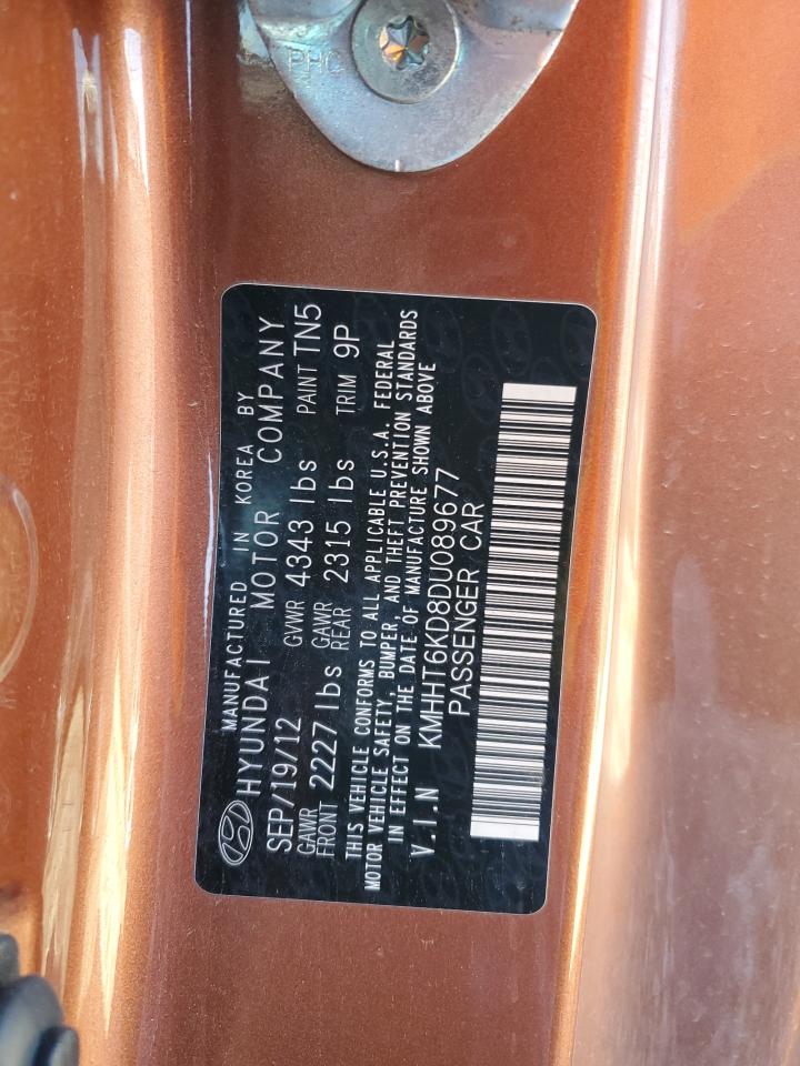 2013 Hyundai Genesis VIN KMHHT6KD8DU089677 Copart auction photo, front end damage thumbnail 13