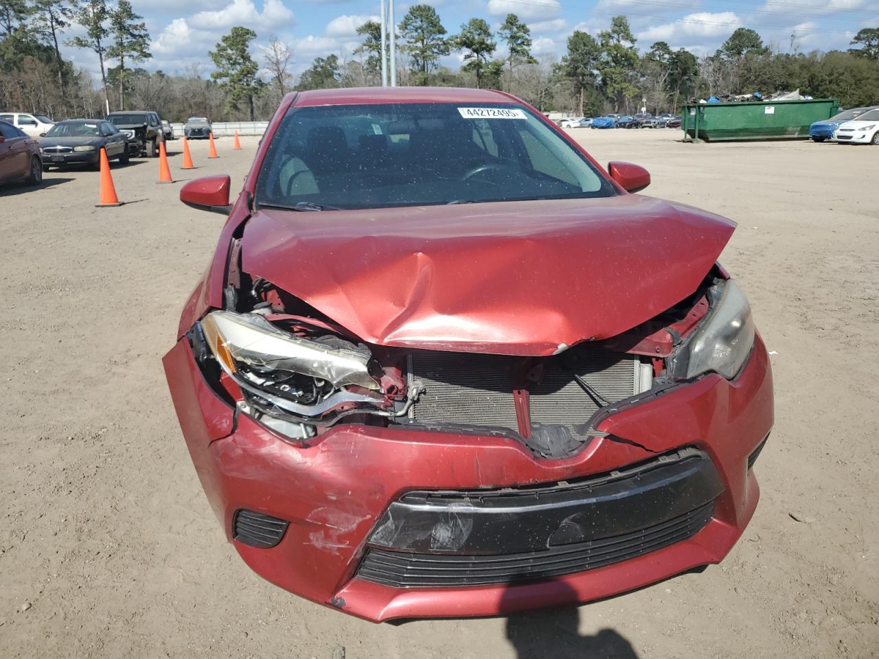 2016 Toyota Corolla VIN 2T1BURHE1GC695235 Copart auction photo, front end damage thumbnail 5