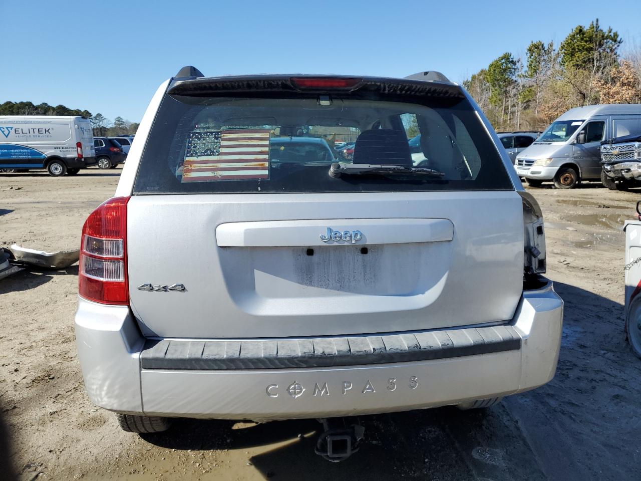 2010 Jeep Compass VIN 1J4NF4FB3AD649655 Copart auction photo, front end damage thumbnail 6