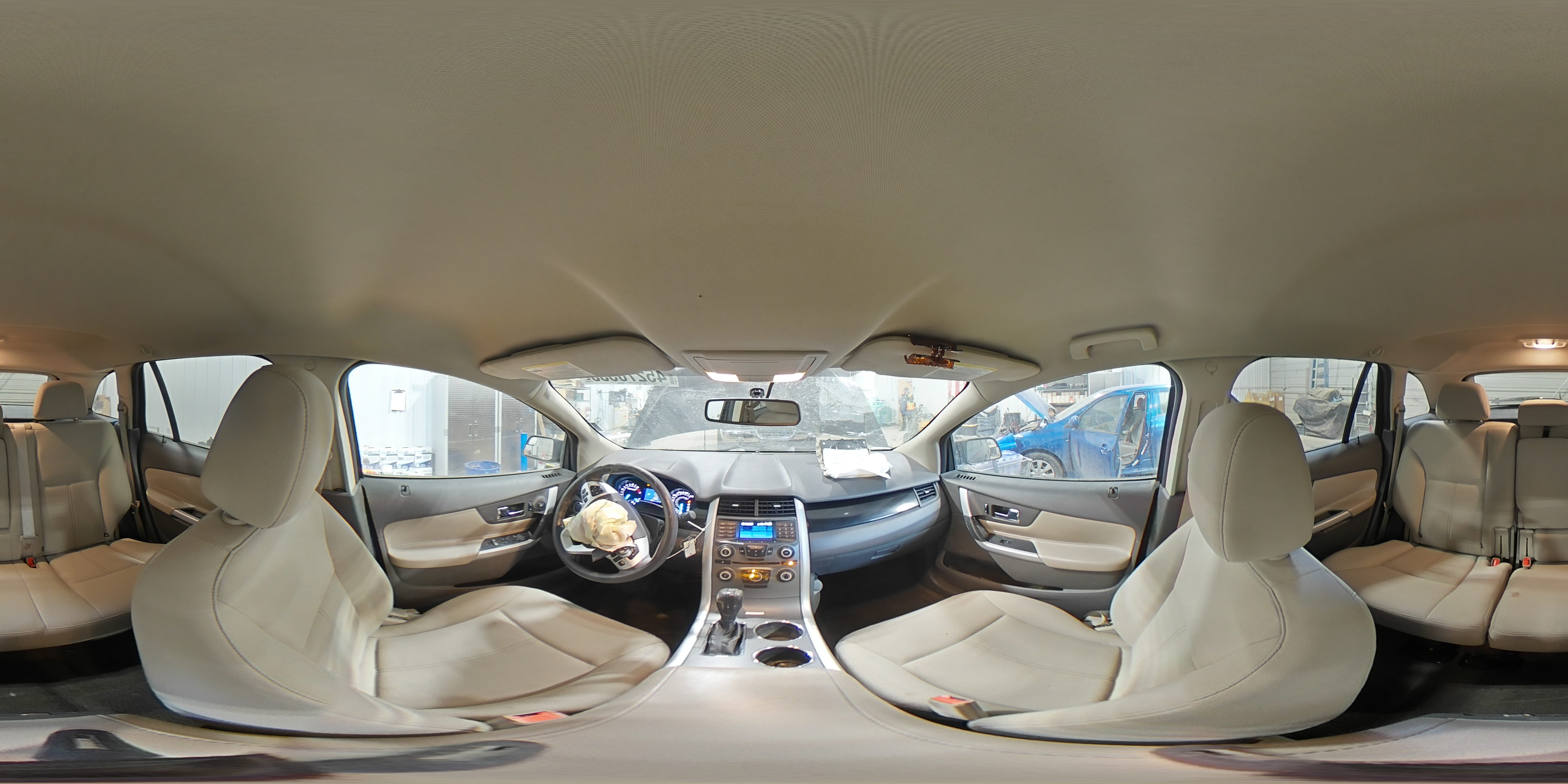 2013 Ford Edge VIN 2FMDK3GC4DBE33723 Copart auction photo, front end / top/roof damage thumbnail 14