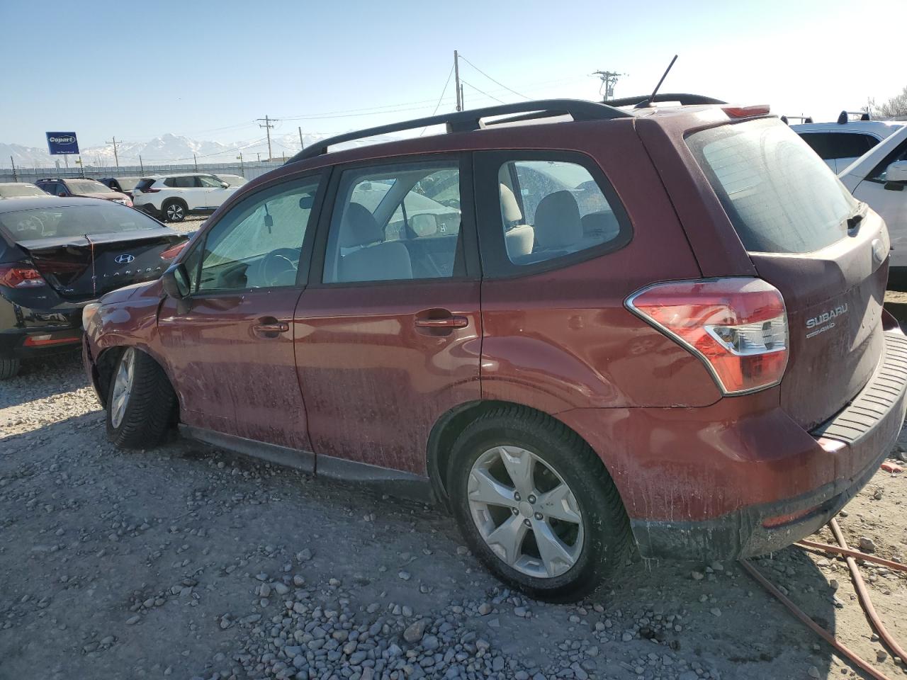 2015 Subaru Forester VIN JF2SJABC5FH525733 Copart auction photo, side damage thumbnail 2