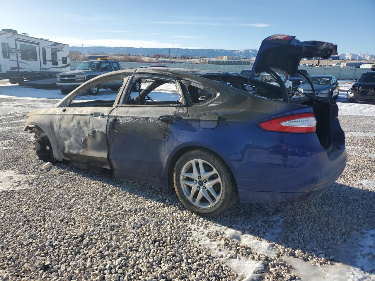 2013 Ford Fusion VIN 3FA6P0HR1DR244776 Copart auction photo, burn damage thumbnail 2