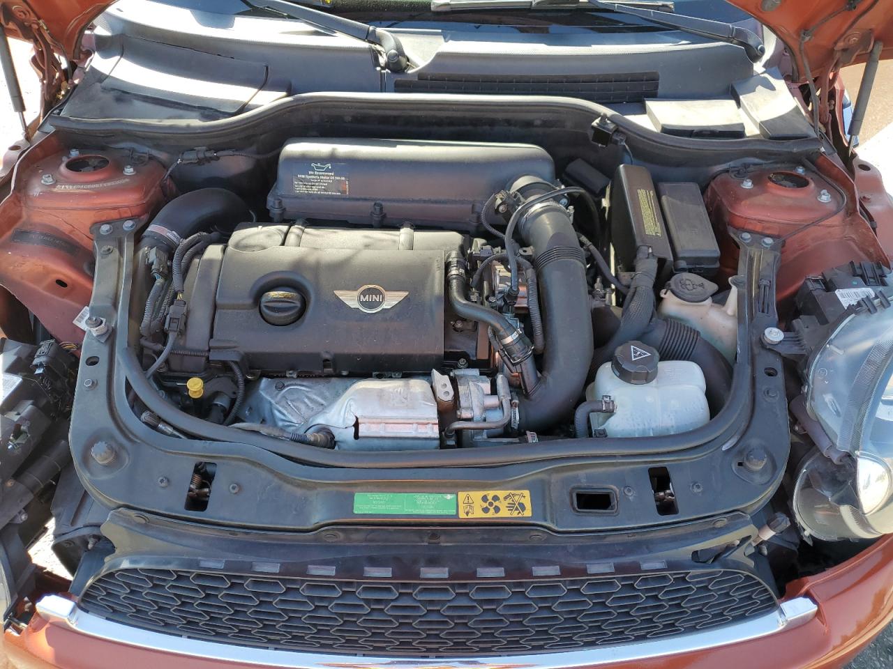 2011 MINI Cooper VIN WMWZP3C59BTX83202 Copart auction photo, front end / side damage thumbnail 12