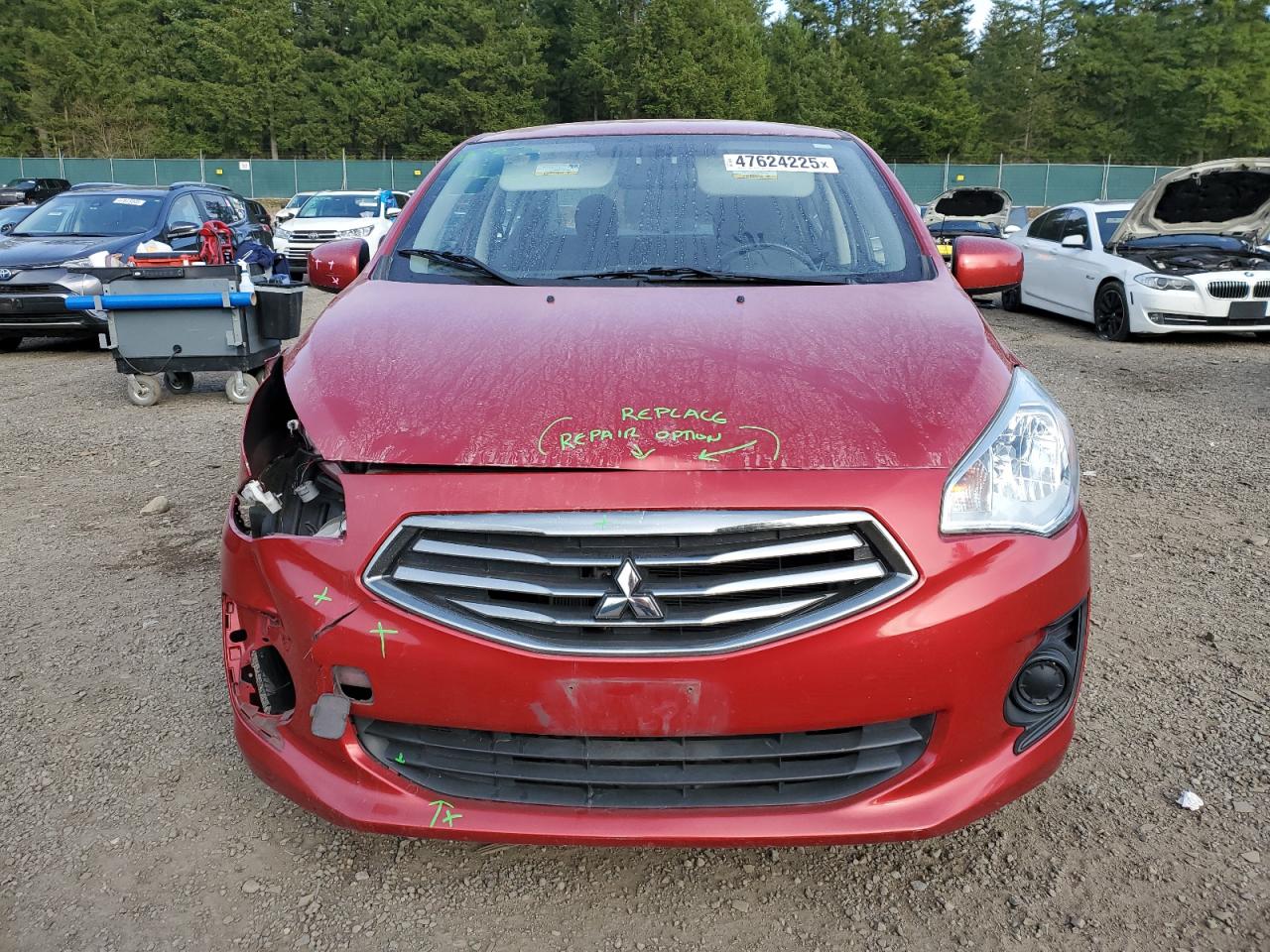 2018 Mitsubishi Mirage VIN ML32F3FJ8JHF04121 Copart auction photo, front end damage thumbnail 5