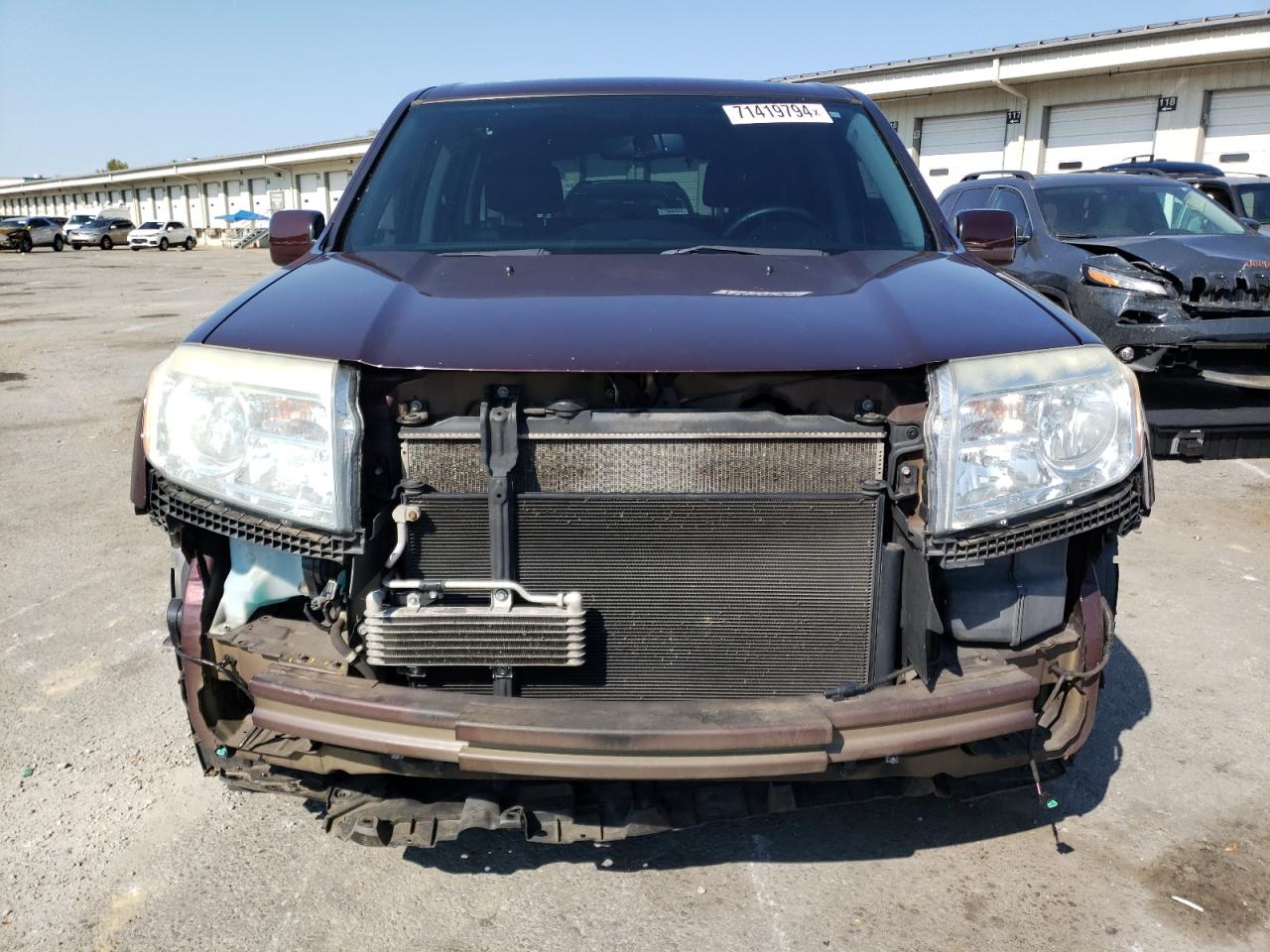 2014 Honda Pilot VIN 5FNYF4H55EB056792 Copart auction photo, front end / rear end damage thumbnail 5