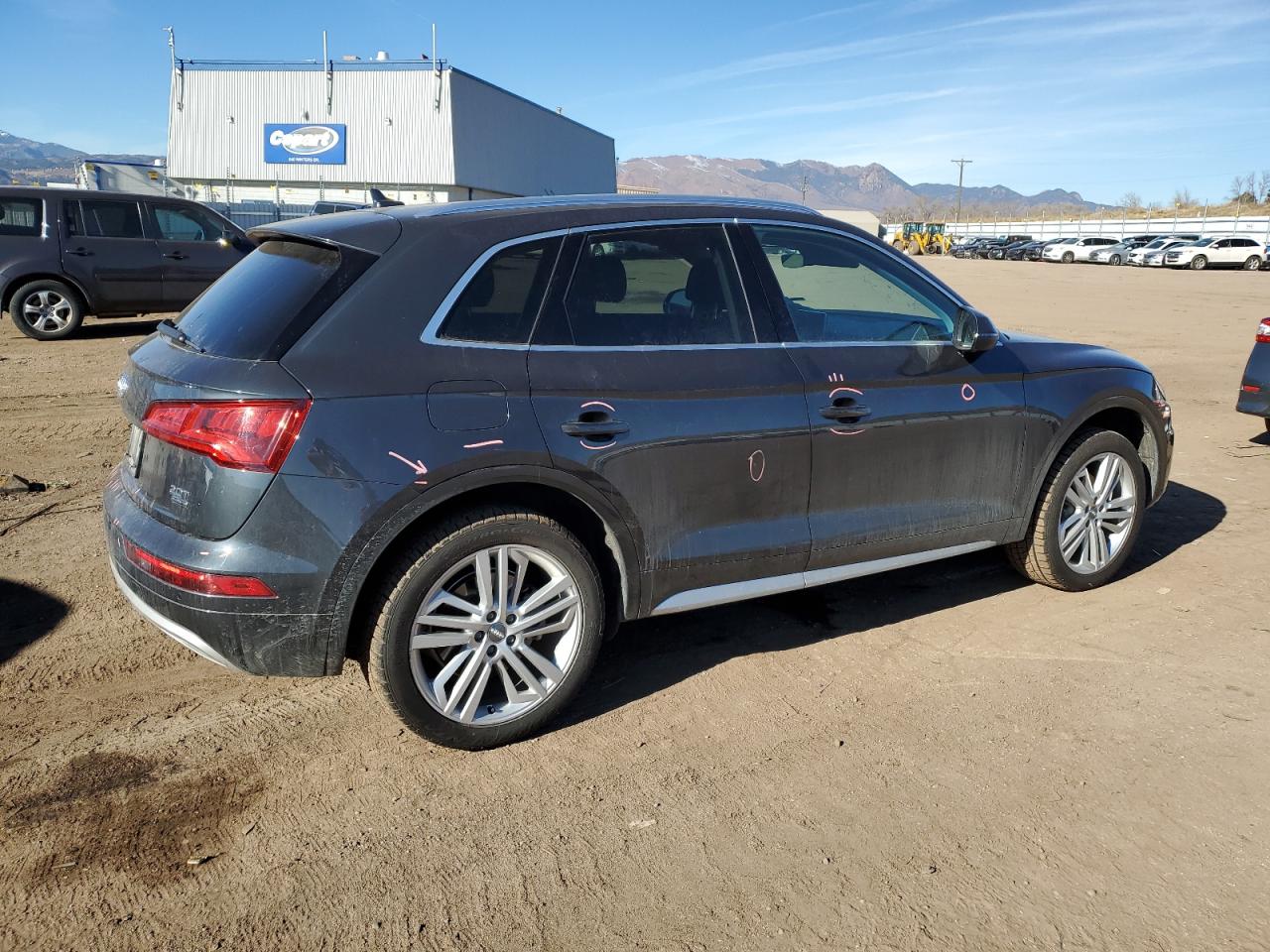 2018 Audi Q5 VIN WA1BNAFY3J2211707 Copart auction photo, front end / side damage thumbnail 3