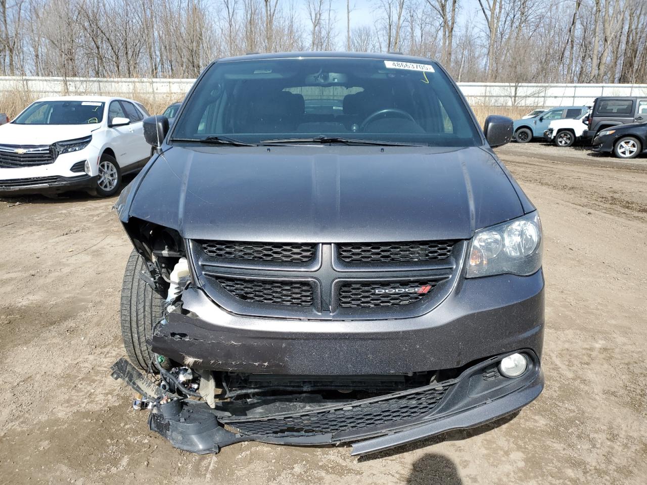 2018 Dodge Caravan VIN 2C4RDGEG8JR196576 Copart auction photo, front end / side damage thumbnail 5