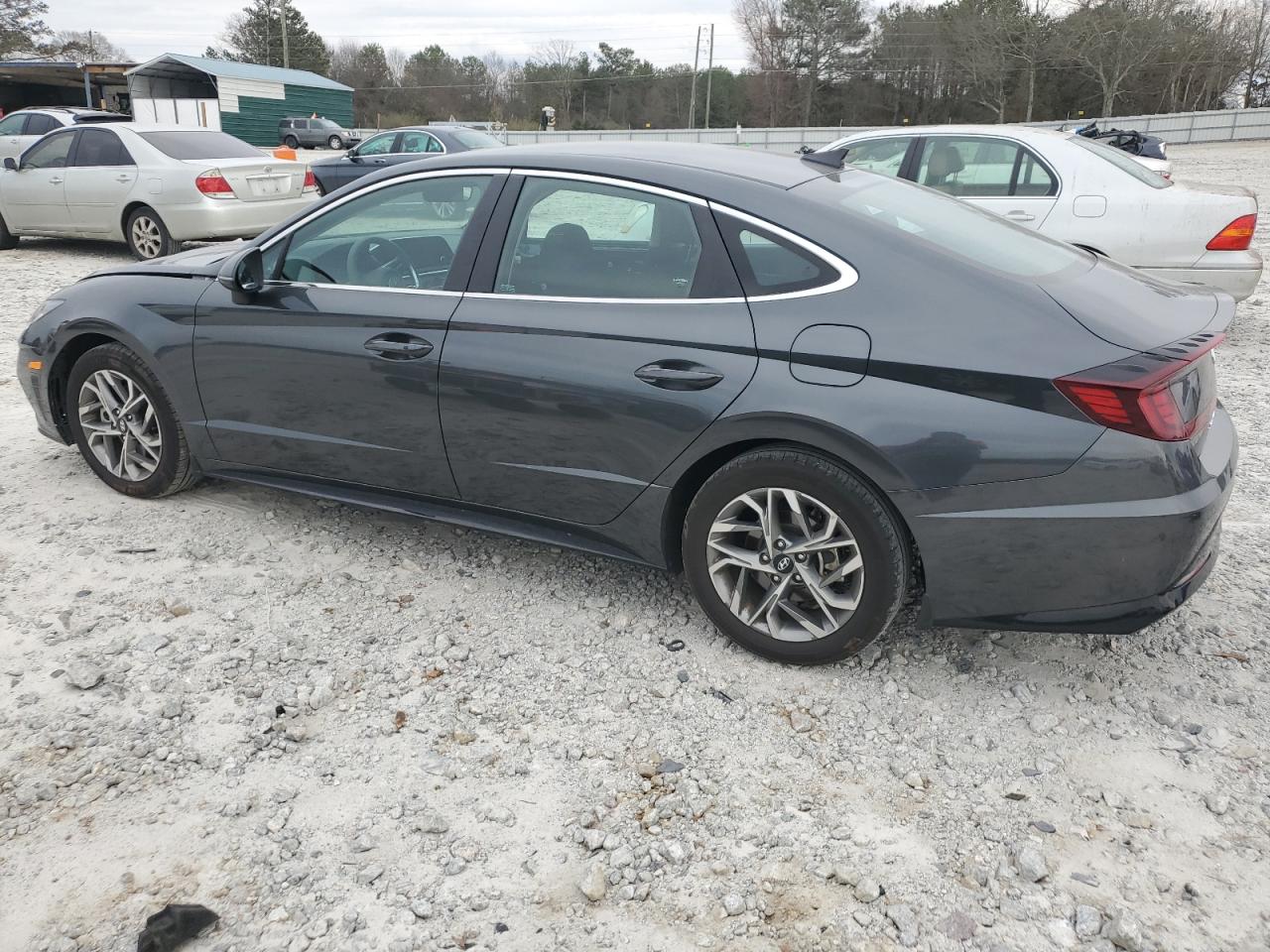 2022 Hyundai Sonata VIN KMHL64JA5NA244959 Copart auction photo, side / front end damage thumbnail 2
