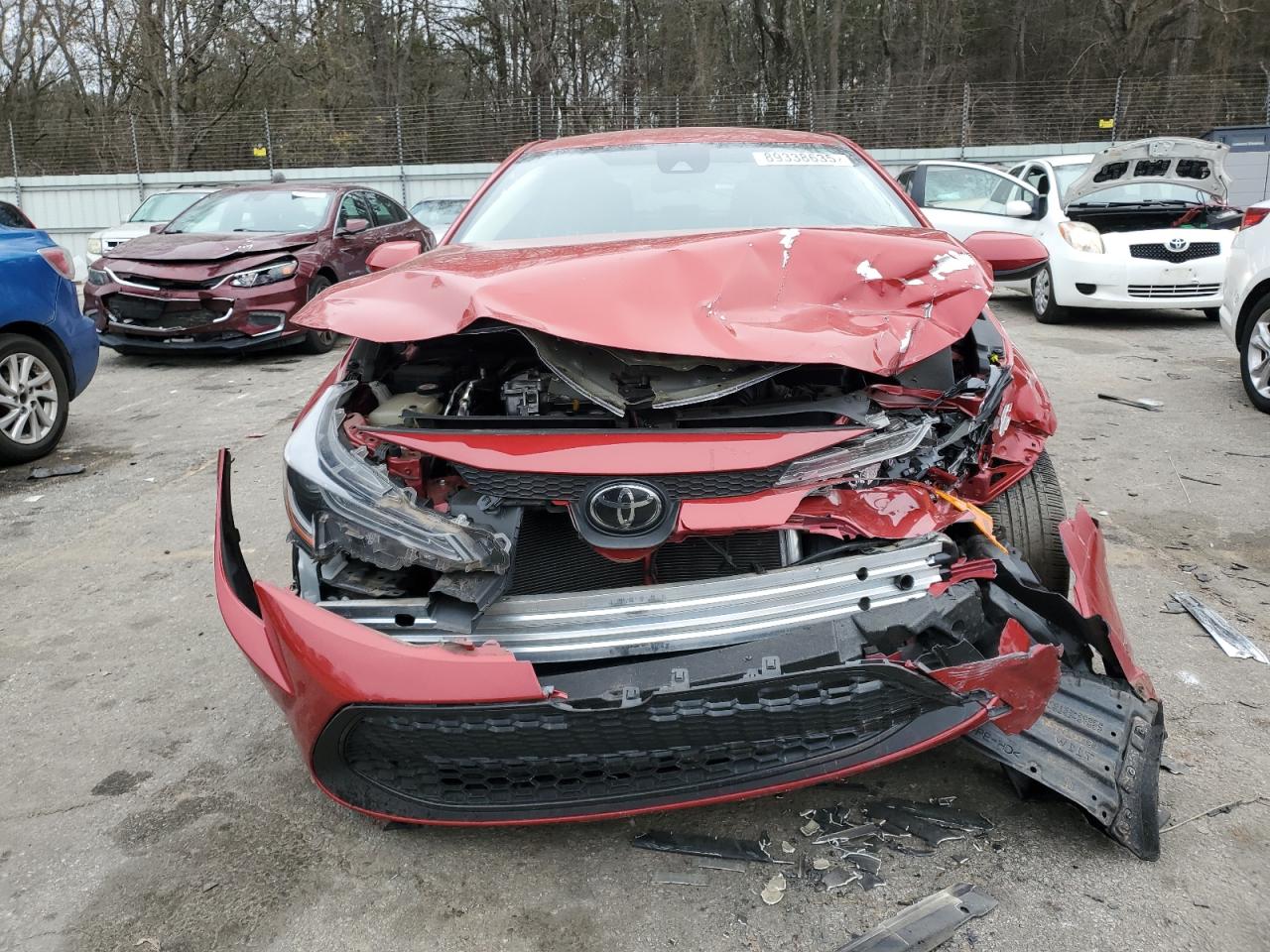 2020 Toyota Corolla VIN JTDEPRAE5LJ020307 Copart auction photo, front end / side damage thumbnail 5