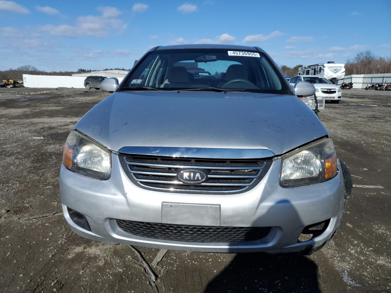 2009 KIA Spectra VIN KNAFE222595621320 Copart auction photo, front end / minor dent/scratches damage thumbnail 5