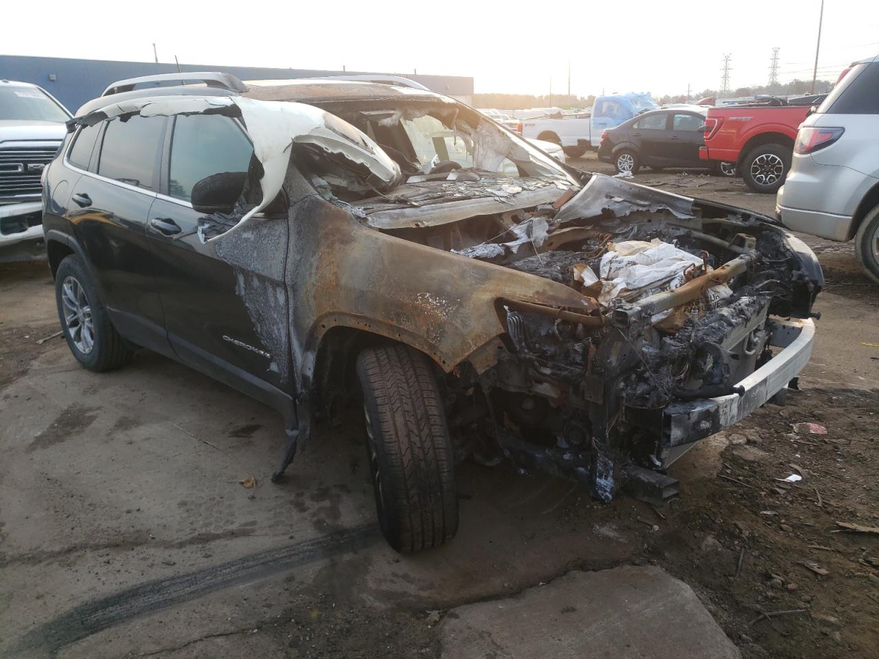 2021 Jeep Grand Cherokee VIN 1C4PJMLB4MD114615 Copart auction photo, burn / burn - engine damage thumbnail 4