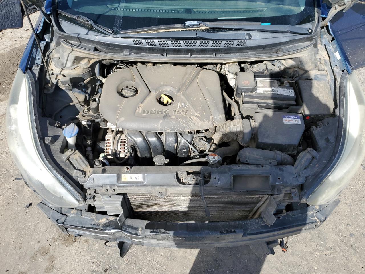 2016 Hyundai Elantra VIN KMHDH4AE8GU585839 Copart auction photo, front end damage thumbnail 12