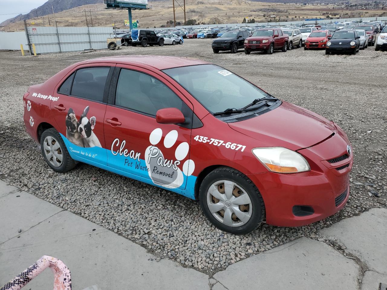 2008 Toyota Yaris VIN JTDBT923381291143 Copart auction photo, front end damage thumbnail 4