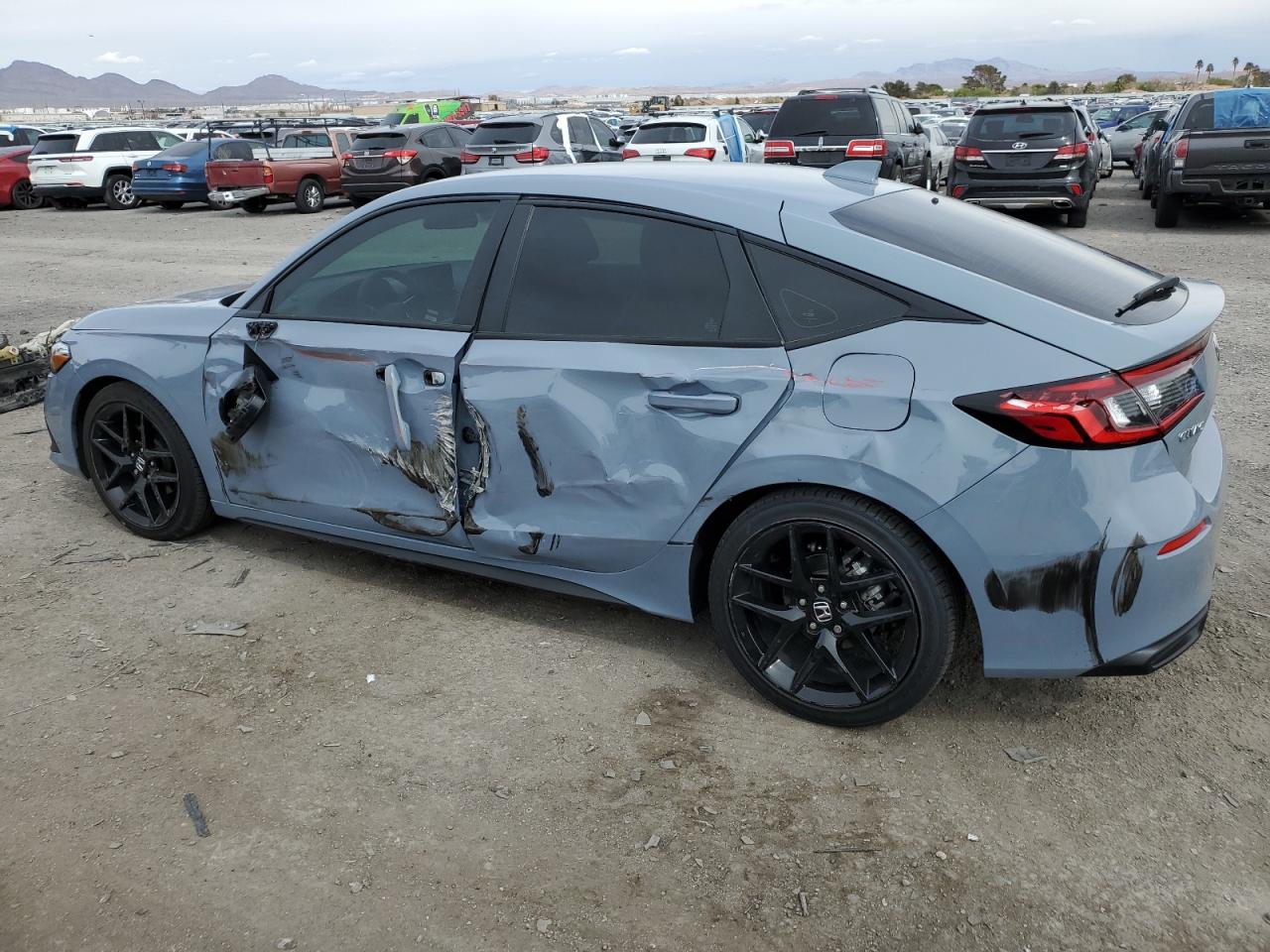 2024 Honda Civic VIN 19XFL2H85RE027867 Copart auction photo, side / rear end damage thumbnail 2
