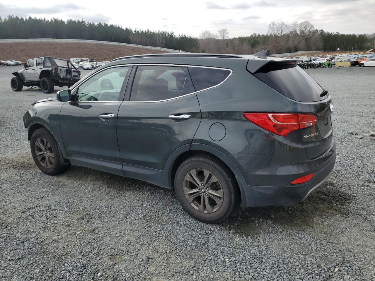 2013 Hyundai Santa Fe VIN 5XYZU3LB9DG051765 Copart auction photo, front end / rear end damage thumbnail 2